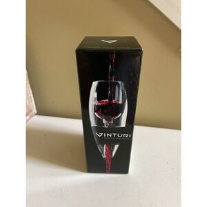 Vinturi Essential Red Wine Aerator with No-Drip Stand and Filter Screen Black